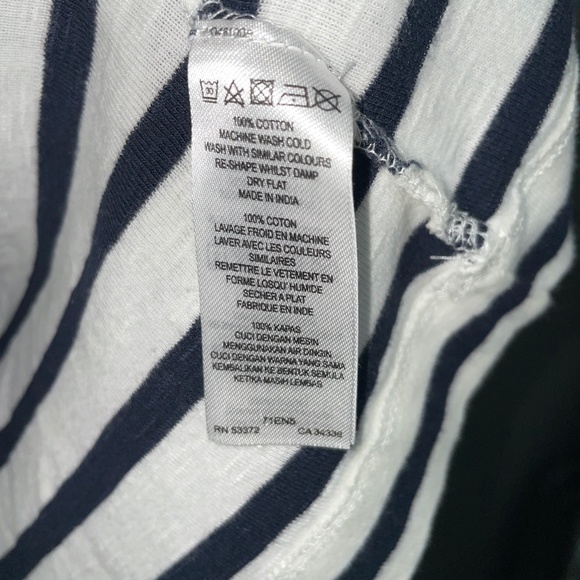 EUC French Connection Black & White Striped Mini Sweater Dress Size 2 - Picture 4 of 6